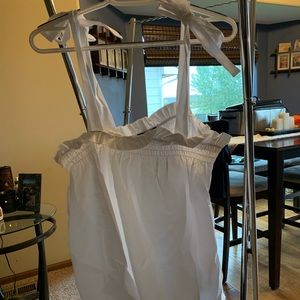 White Bow Tank- Apricot Lane